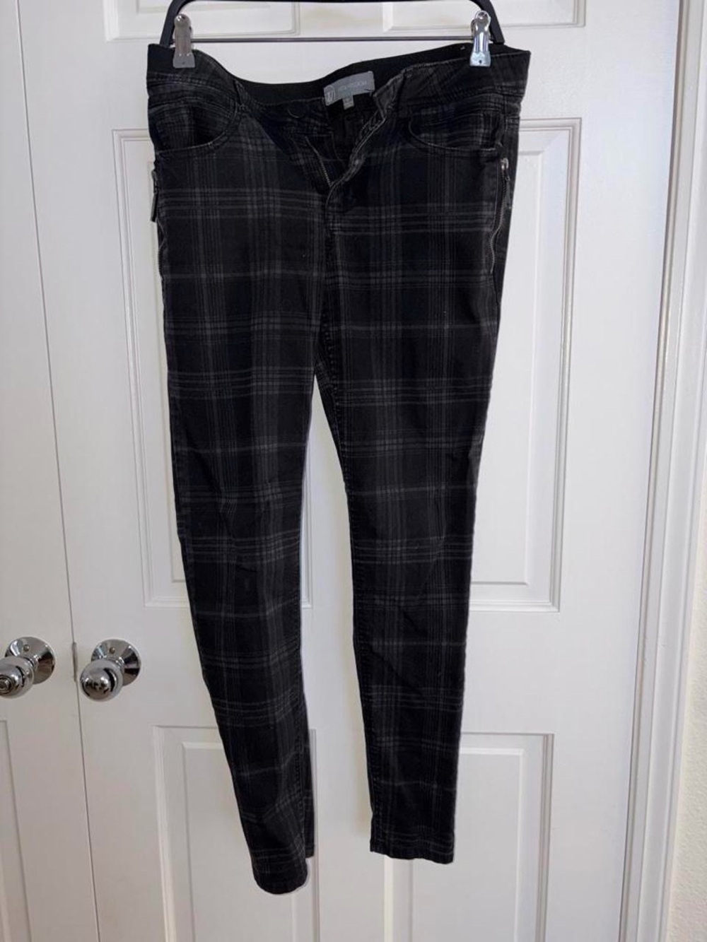 Wit & Wisdom Black Plaid Skinny Jeans